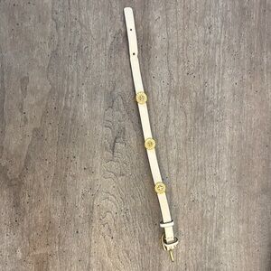 Women's Cream Leather Sunflower Accent Bracelet